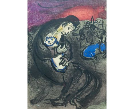 Marc CHAGALL (1887-1985) Jeremiah's Lamentations Lithograph, 34.5cm x 25.5cm, 56cm x 44cm framed.