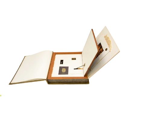 Andrew LANYON (1947) A Book of Errors  Mixed media construction including hand woven textile, etc. signed by A Lanyon, 32.7 x