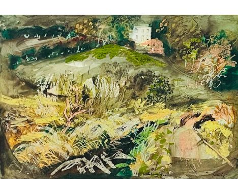 John PIPER (1903-1992) Llangollan Farm  Lithograph, signed, image size 40 x 57cm, 70 x 84cm framed.