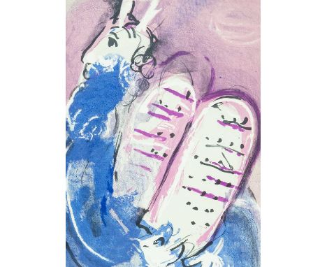 Marc CHAGALL (1887-1985) Moses And The Bible Lithograph, 34.5cm x 25.5cm, 56cm x 44cm framed.