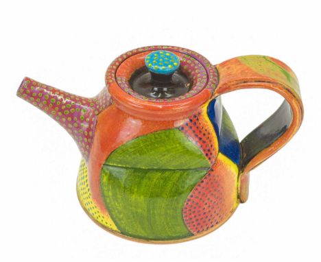John POLLEX (1941) Teapot  Stoneware, impressed seal, height 14cm.Please see additional image. Glaze spots can be found on th