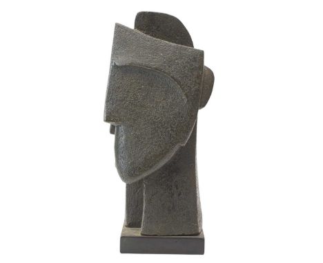 Peter HAYES (1946) Untitled  Ceramic mounted on a slate base, height 28cm.Good condition with no areas of concern.