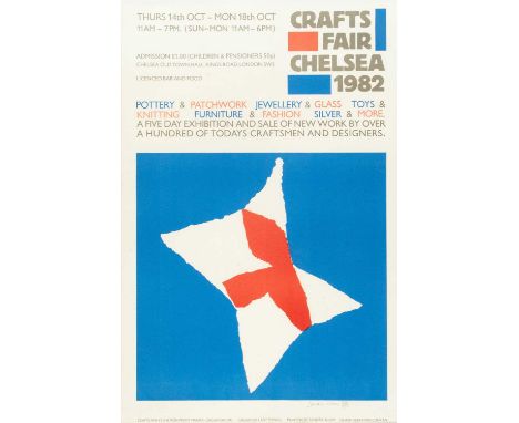 Sandra BLOW (1925-2006) The 1982 Crafts Fair Chelsea, Exhibition Poster Limited edition lithograph, signed and numbered 391/5