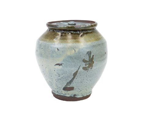 Shoji HAMADA (1894-1978) Lidded Water Jar  Stoneware, height 20cm.Please see additional images. The piece has been examined u