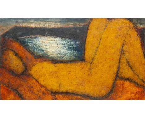 John EMANUEL (1930-2024) Evening Nude  Mixed media, signed, further signed and titled to verso, 45 x 76cm, framed 61.5 x 94cm