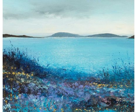 Amanda HOSKIN (1965) Evening Light Oil on card, signed with initials, further signed verso and dated '08, 21cm x 25cm, framed