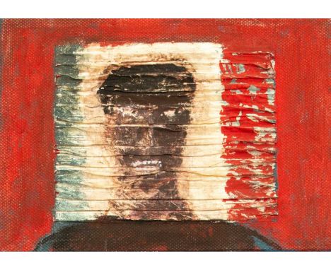 Michael REES (1962) Untitled (2002) Mixed media on canvas, signed and dated to verso, 13 x 18cm.