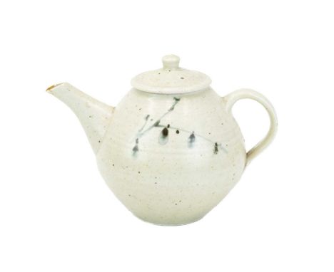 William 'Bill' MARSHALL (1923-2007) Teapot  Porcelain, impressed personal and Leach Pottery seals to base, height 16cm.A firi