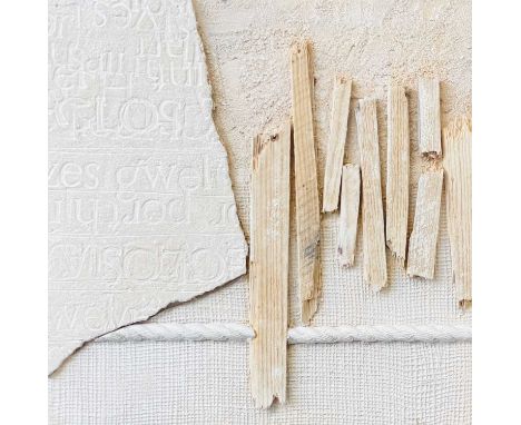 Roy RAY (1936) June 27: White Construction (2002) Mixed media on panel, signed, inscribed and dated 2002 to verso, 30 x 30cm,
