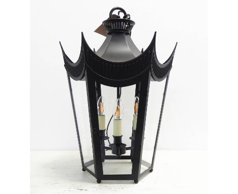 CHARLES EWDARDS LARGE HANGING MONTPELLIER LANTERN, 59cm H. 