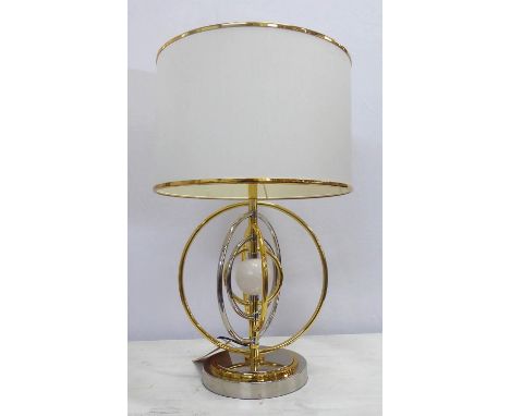 JONATHAN ADLER ELECTRUM KINETIC TABLE LAMP, with shade, 61cm H. (with faults) 