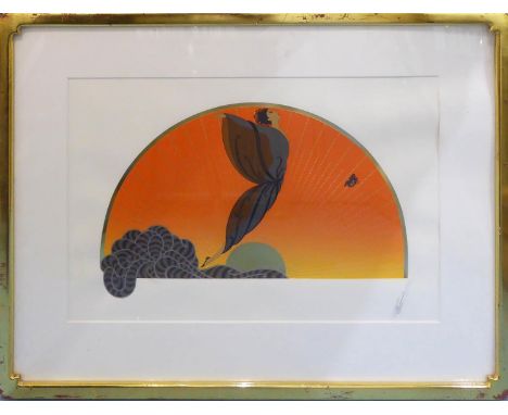 ERTE 'Sunrise', serigraph, signed in pencil and numbered 175/300, 35cm x 50cm, framed and glazed. 