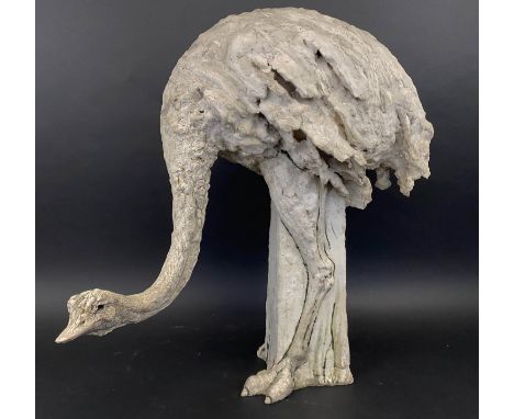 TANYA BRETT (b.1974) OSTRICH, ceramic sculpture, 68cm H x 70cm x 34cm. 