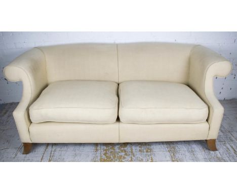 LINLEY SOFA, by David Linley, 77cm H x 203cm L x 98cm D. (with faults) 