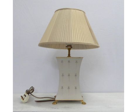 PORTA ROMANA NATURAL PANSIES TABLE LAMP, with shade, 60cm H. 