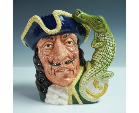 Royal Doulton large character jug of Captain Hook (D6597), issued in 1964 as part of the Characters from Literature series. D