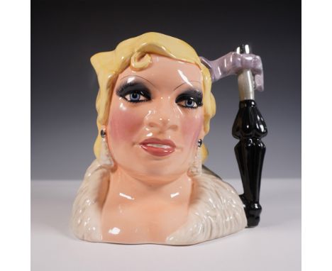 Royal Doulton character jug of Mae West, model D6688, from The Celebrity Collection. Issued in 1982, this hand-made and hand-