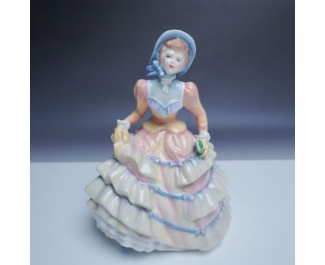 This exquisite Royal Doulton figurine, Hannah (HN3369), was designed by Nada Pedley and first issued in 1991. Featuring a gra