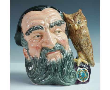 Presenting the Royal Doulton 'Merlin' character jug, model number D6529, designed by Garry Sharpe. Issued between 1960 and 19