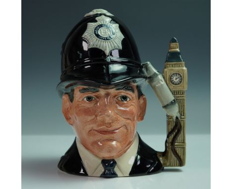 Royal Doulton large character jug titled The London Bobby (D6744), issued in 1985 and modeled by Stanley James Taylor. This h