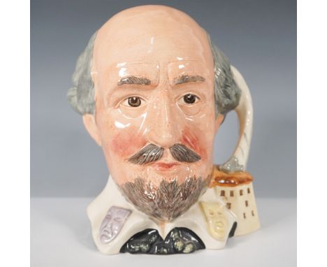 This Royal Doulton large character jug depicts the renowned playwright William Shakespeare as part of the Shakespearean Colle