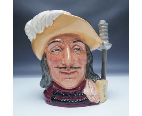 Limited edition colorway of Aramis, one of the Three Musketeers, produced by Royal Doulton in 1988. This character jug was ex