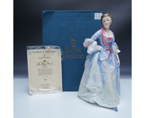 This exquisite Royal Doulton figurine, Mrs. Hugh Bonfoy (HN 3319), is part of the renowned Reynolds Ladies Collection and was