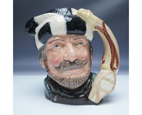 This Royal Doulton character jug, The Trapper (D6612), “D6609 designed by Max Henk and David Biggs. Mismarked as D6612 which 
