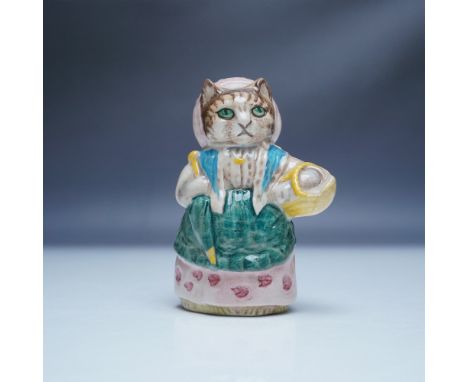 This Royal Albert figurine portrays Cousin Ribby, a beloved character from Beatrix Potter's classic stories. Expertly crafted