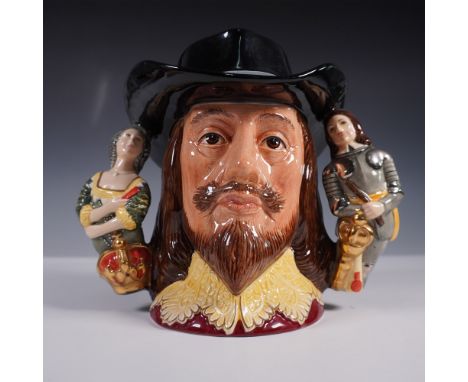A striking Royal Doulton large character jug featuring King Charles I, model number D6917. This intricately detailed, hand-pa