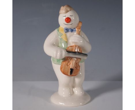 Charming hand-painted Royal Doulton figurine from The Snowman Gift Collection, featuring the Cellist Snowman playing a violin