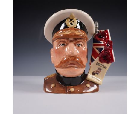 Stirring tribute to a historical icon, this large Royal Doulton character jug titled Lord Kitchener, model number D7148, was 