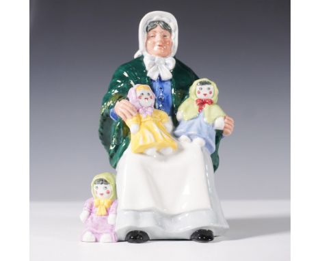 A heartwarming portrayal of a bygone era, The Rag Doll Seller HN2944 was designed by Robert Tabbenor and issued between 1983 