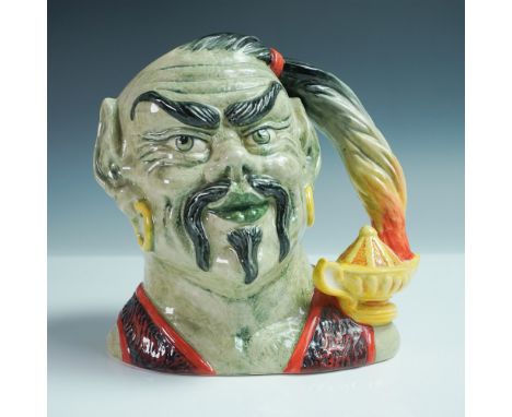 Royal Doulton large character jug of the Genie (D6892) is a hand-painted ceramic jug that depicts the mystical Genie with an 