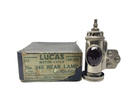 Lucas motorcycle rear lamp, no 345 in original box