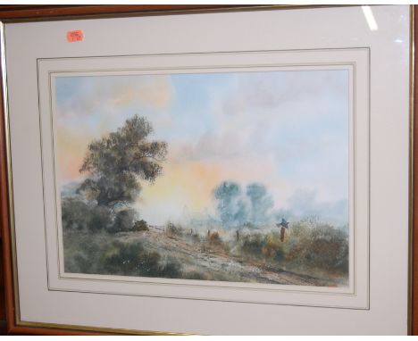Peter Annable - pair limited edition prints; landscape watercolour; and a poster print for Casablanca (3)