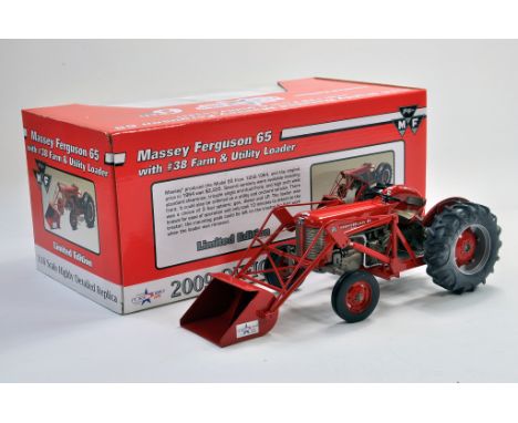Spec Cast Farm Issue comprising 1/16 Massey Ferguson 65 Tractor with No. 38 Loader. Pork World Expo 2009. Impressively detail