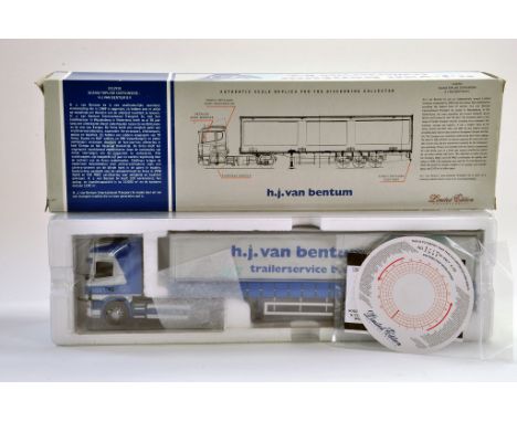 Corgi Diecast Truck issue comprising No. CC12910 Scania Curtainside in the livery of Van Bentum. Appears generally very good 