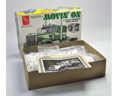 AMT From the NBC TV Series 'Movin'on' Plastic Model Kit. 1:25 scale comprising no. T560 Kenworth Truck Tractor. Appears to be