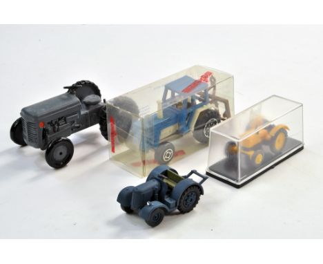 Misc. group of smaller scale tractor issues comprising Majorette, Copycat, Airfix and One other. All generally very good to e
