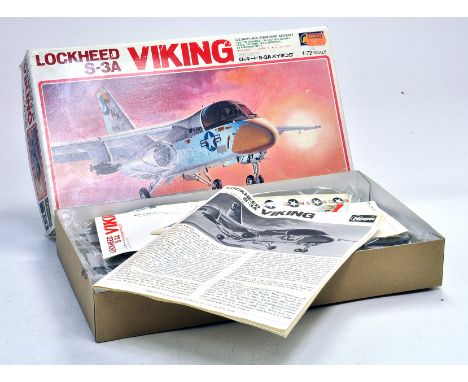 Hasegawa Plastic Model Kit 1:72 Scale comprising Kit no. K013:1000 Lockheed S-3A Viking US Navy Submarine Aircraft. Appears t