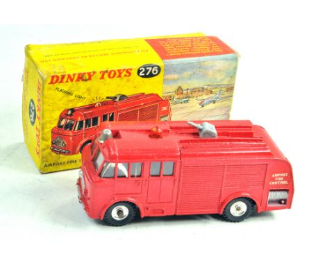 Dinky No. 276 Airport Fire Tender in red, complete with chrome spun hubs and black treaded tyres. Great example is generally 