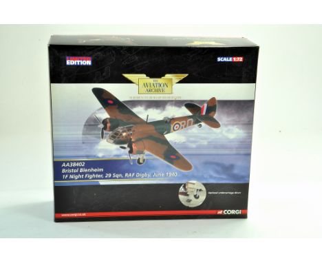 Corgi Diecast model aircraft 1:72 comprising Aviation Archive No. AA38402 Bristol Blenheim RAF 29 Squadron. Appears excellent