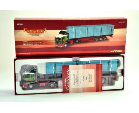 Corgi Diecast Truck issue comprising No. CC14805 Scania 113 Flatbed with pipe load in the livery of Fagan and Whalley. Appear