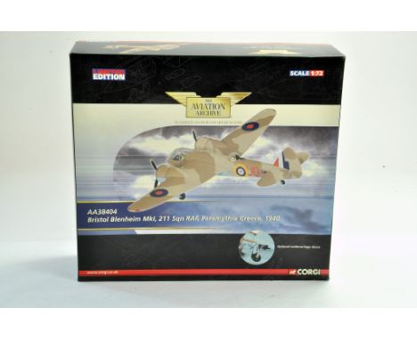 Corgi Diecast model aircraft 1:72 comprising Aviation Archive No. AA38404 Bristol Blenheim RAF 211 Squadron. Appears excellen