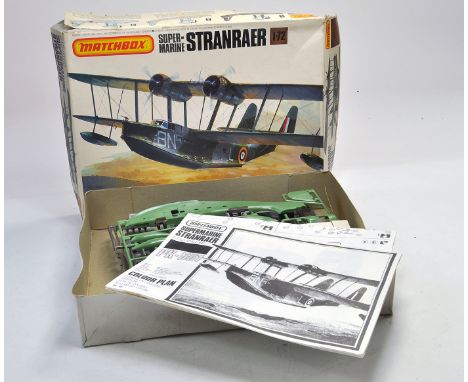 Matchbox Plastic Model Kit 1:72 scale comprising No. PK-601 Super Marine Stranraer. Appears to be complete. Very good to exce