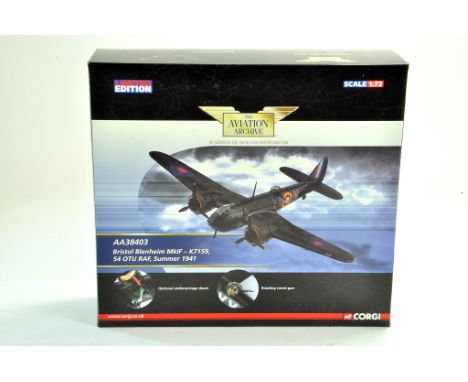 Corgi Diecast model aircraft 1:72 comprising Aviation Archive No. AA38403 Bristol Blenheim RAF 54 0TU. Appears excellent and 