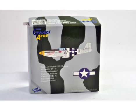 Gemini Aces Diecast model aircraft 1:72 scale comprising No. GAUSA 2005 P51B Mustang. Appears excellent and not previously re