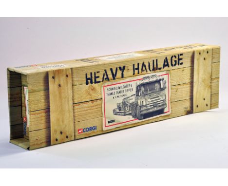Corgi Diecast Truck issue comprising No. CC12210 Scania Low Loader and Thames Trader Load Heavy Haulage Set in the livery of 