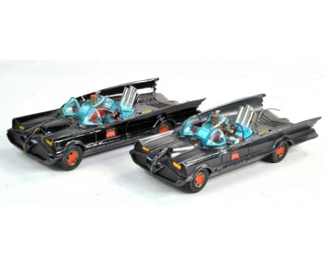 Duo of Corgi Batmobile issues comprising gloss and matt variants. Generally good. Condition Reports: Please contact us for ad